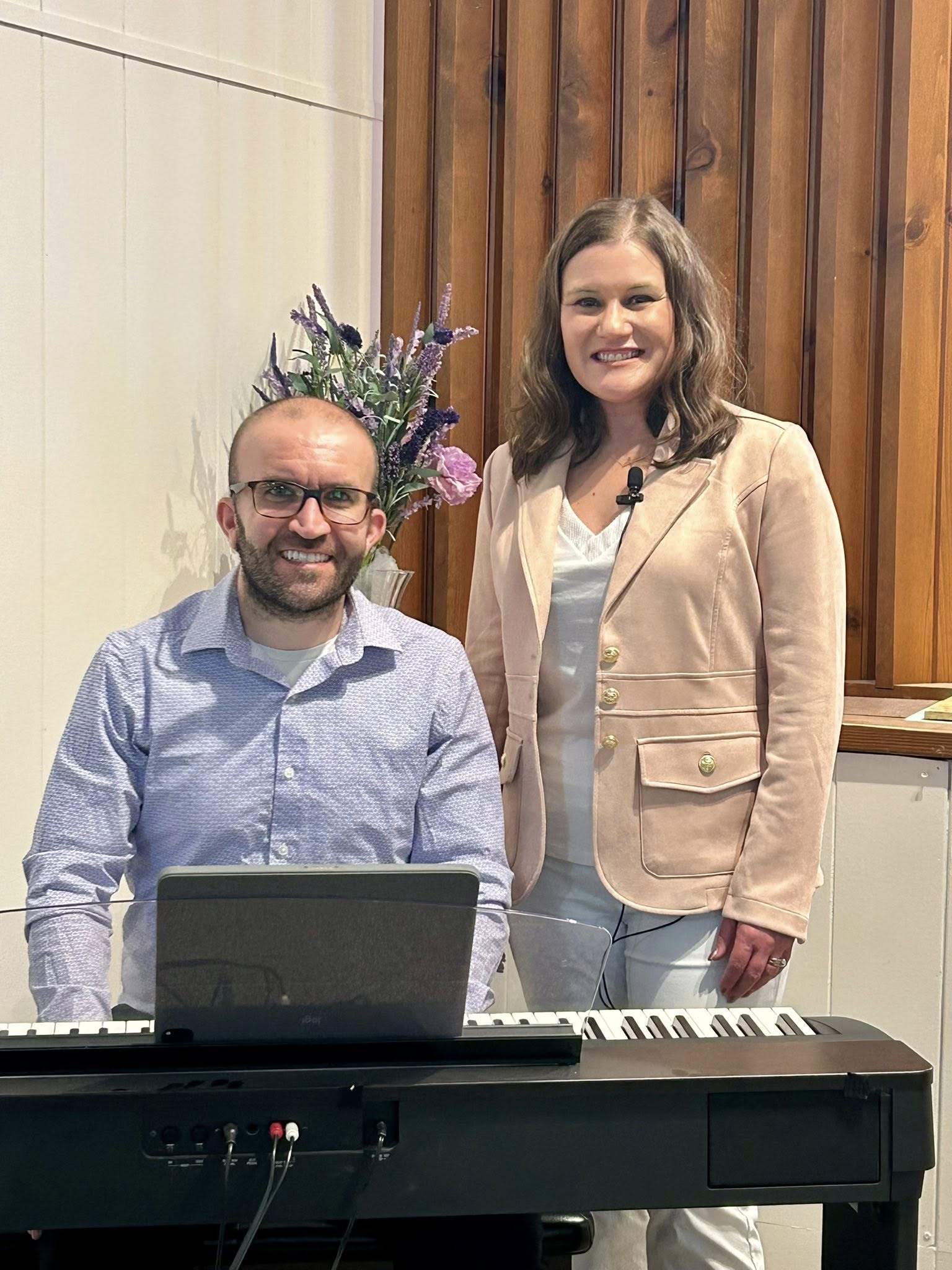 A Change Of Plans at a formal performance setup with keyboard and vocals.